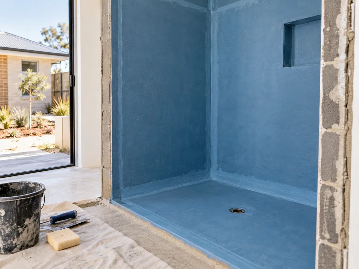 Illustrative bathroom waterproofing service in Perth